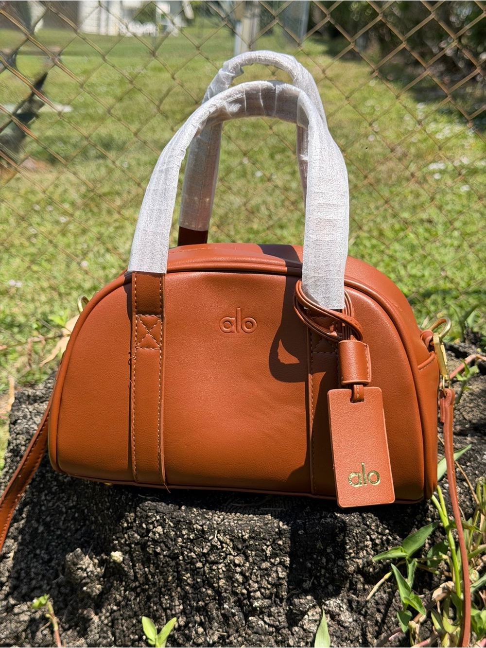 ALO Yoga Cognac Mini Dome Crossbody Bag - Picture 3 of 14